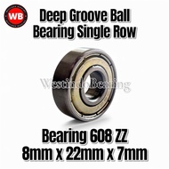 Bearing 608 ZZ Laher Laker Lahar Klahar 608Z 608ZZ 8x22x7mm