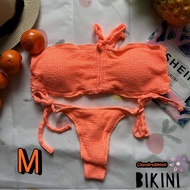 👙 SHEIN BIKINI ชุดว่ายน้ำแฟชั่น ชุดว่ายน้ำสีส้ม พร้อมส่งจากไทย ORANGE SIZE M #SHORG009