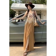 Travel Outfit - Ethnic Bohemian Tassel Vest & Wide Leg Pants