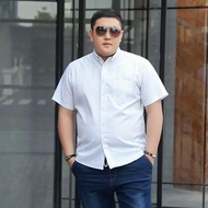 KEMEJA JUMBO MEN'S SHIRT BIG SIZE XXL & XXXL SHORT SLEEVE BOYI TOP MAN