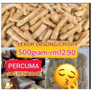 keropok lekor losong CRISPY 500gram Free sos 100g