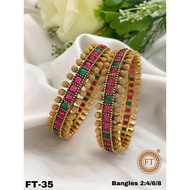 Indian gold plated bangles 2.8 size
