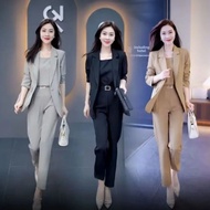 Rizqisport76~Women's Casual Blazer and Pants Set/ Women's Blazer Set for Work and Office Blazer Set 
