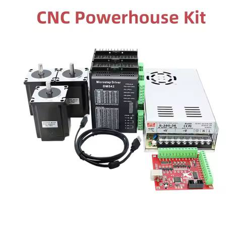 HLTNC CNC Kit 2.2N 2Nm 3A Nema 23 57 X 82mm 76mm Stepper Motor TB6600 DM542 DM556 Driver + 350W Powe