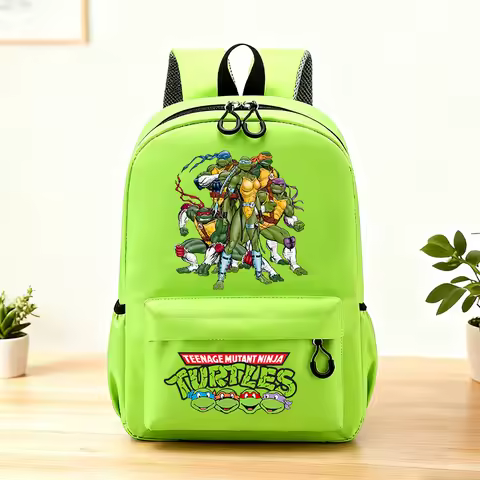 Teenage Mutant Ninja Turtles Backpacks Anime Large Capacity Schoolbags Cartoon Book Shoulders Bags B