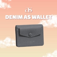 AS WALLET DENIM VEGAN LEATHER UNISEX WALLET
