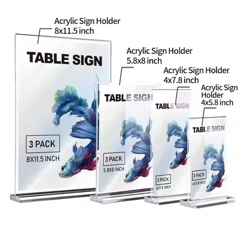 1PCS Acrylic Sign Holder A4/A5/A6 Desk Display Stand Price Label Display Rack Menu Stand Holder Rest