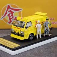 MK 1: 64 Mitsubishi Delica L300 Jackie Chan Fast Food Truck Foshan Exhibition Alloy Car Model
