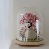 【設計款花盅】經典半圈花園 客製化永生花 骨灰罐 寵物骨灰花盅