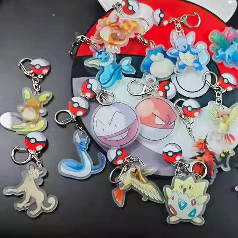 Pokémon Pikachu Bulbasaur Eevee Bulbasaur Acrylic Keychain Cute Backpack Pendant Bag Charms Accessor