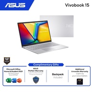 Asus VivoBook 15 A1504V-ABQ353WS 15.6'' FHD Laptop Cool Silver ( I5-1335U, 8GB, 512GB SSD, Intel, W11, HS )