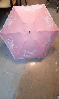 Hello Kitty粉紅色雨傘 三節縮骨遮