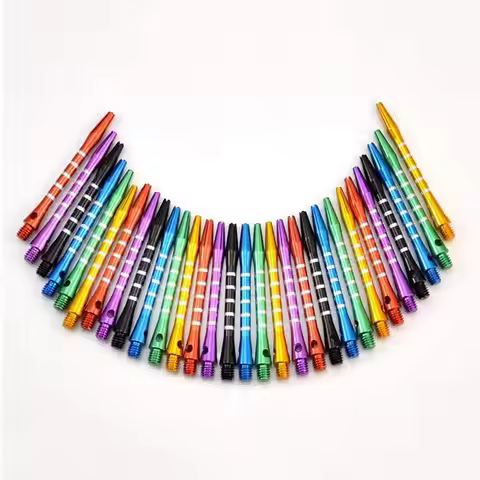 6 Pcs/6 Colors Aluminum Throwing Darts 53mm Short Five-line Metal Darts Rod Thread Darts Darts Acces