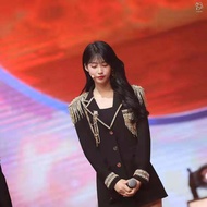 Everglow Black Jazz Suit Female Group Dance Performance Outfit Stage Performance Costume Polyester W