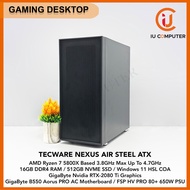 TECWARE NEXUS AIR STEEL ATX CUSTOMIZE GAMING AMD RYZEN 7 5800X 16GB RAM 512GB NVME SSD RTX-2080TI US