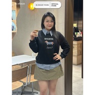 BIGSIZE checkered hoodie - 25DAP121 - [BU Bigsize Young]