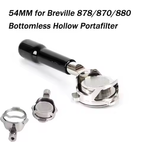 54MM For Breville 878/870/880 Bottomless Hollow Portafilter Espresso Machine Stainless Steel Modifie