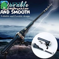 AENEH Fishing Rod, Foldable Telescopic Fish Pole Reel Combo, Mini 131cm with Fishing Line Spinning R