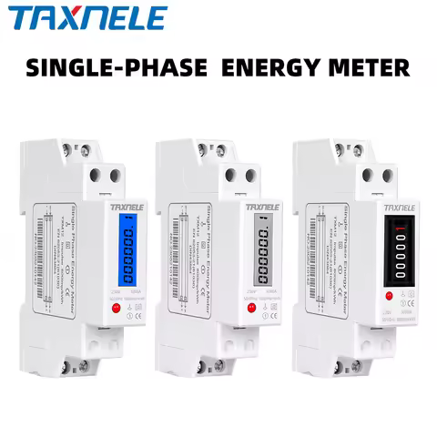 1P Single Phase Digital Wattmeter Power Consumption Analog Energy Meter kWh AC 230V 50Hz 60Hz 60A Ra