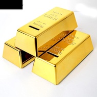 QQMALL Coin Bank Unique Plastic Bullion Prop Gold Brick Gold Bullion Bar Simulation Coin Case