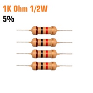Axial Resistor 1 K Ohm 1K Ohm 5% 1/2 W 0.5w 0.5W 5% 1k