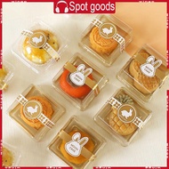WIN Mooncake Boxes Decorating Labels Clear Cookie Macaron Cake Containers Stickers