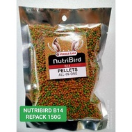 (REPACK 150G : Nutribird B14 VERSELE-LAGA)birdfood pellet/makanan burung/dedak buah/pellet burung/ma