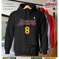 3BALL Custom Basketball LAL 8 Kobe B 24 Inspired Hoodie Premium DTF Print Pullover Jacket Unisex