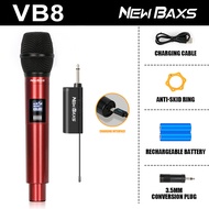 [Dapat diisi ulang] NEW BAXS  VB8 / VB9 wireless microphones nirkabel dinamis genggam profesional po
