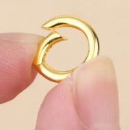 2026 🔴預訂 7天 order 🔴 S925純銀配件接頭釦子扣環光身圓形鎖扣DIY珍珠項鍊鎖連接扣手鍊 鍍黃金色
⚠️鍍色層會褪色 Colour Will Fade ⚠️
外圈徑： 12MM (內