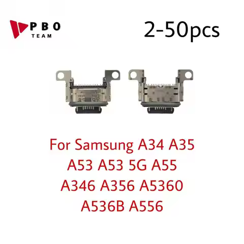 2-50pcs USB Charging Dock Port Charger Connector For Samsung Galaxy A53 5G A536 A536B A5360 Type C J