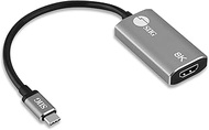 SIIG Type C to HDMI Adapter 8K, USB-C Input to HDMI Output, Unidirectional, Supports 8K 60Hz and 4K 120Hz with HDR and DSC, Thunderbolt 3 Compatible, for Monitor/ TV/ Displays (CB-TC0L11-S1)