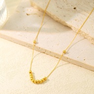 Hot Selling Genuine Gold Fashion Design AU750 Chain 18k Gold Beads Chain Necklace Wholesale