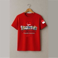 !! 8th Indonesian Independence Day T-shirt, August 17th, hero Adult Men's T-shirt/ andWanita