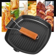 Korean BBQ Grill Plate Striped Square Grill Pan Cast Iron Steak Frying Pan Food Grade Nonstick Coating /