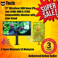 LG 27GN880 / 27GN880-B QHD NANO IPS 1ms 144Hz G-Sync with Ergo Stand Monitor