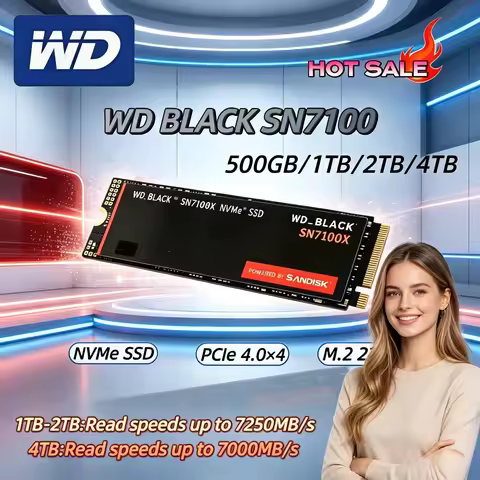 WD BLACK SN7100X NVMe SSD 1TB/2TB/4TB, M.2 2280 PCIe Gen 4.0, Internal Gaming Solid State Drive for 