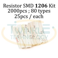 Resistor SMD 80 TYPES 10 - 910K ohm Kits Assortment Kit 0402 0603 0805 1206 2010 5% Mixed value peri