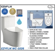 EZYFLIK WC-1026 TORNADO FLUSH TOILET BOWL WITH GEBERIT SYSTEM