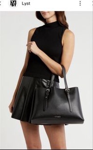 Steve Madden black tote bag 黑色皮革托特包