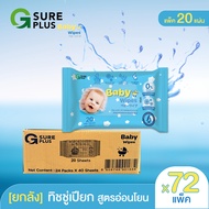 [KSG Official] ทิชชู่เปียก ผ้าเปียก จีชัวร์พลัส สูตรอ่อนโยน มาตรฐานน้ำดื่ม ใช้ได้ทั้งเด็กและผู้ใหญ่ 