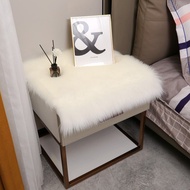 💘&amp;Wool-like Tablecloth Bedroom Bedside Table Mat Desk Pad Plush Dining Table Cushion Coffee Table Cloth Chair Cushion Bo