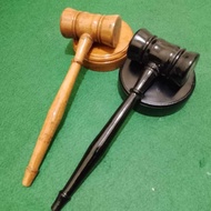 Court Wooden Hammer Auction Hammer Judge's Hammer + Special Stand Mbahyanto_maestro