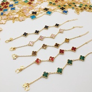 📢❤️❤️CLEAR STOCK 916 Four Clover Leaf ( Van cleef ) Bracelet Rantai tangan Bunga 4 kuntum -kanak kan