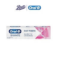 Oral B 3D White Fast White Fluoride ออรัล-บี ยาสีฟัน ทรีดีไวท์ ฟาสไวท์ 1450 ฟลูออไรด์ 90ก.