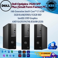 Dell OptiPlex 7020 SFF PLUS-i7-14700/32GB RAM/512GB SSD & AMD RADEON RX6300(2GB)GPU W11PRO SFF PC