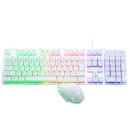 KEYBOARD  AOC RGB 背光有線電競鍵盤與有線滑鼠套組（白色）AOC RGB Backlit Wired Gaming Keyboard and Wired Mouse Set White