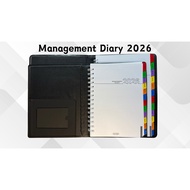Management Diary Year 2026 : Handy Diary Planner for Jan 2026 - Dec 2026. Small & Large Size Diary P