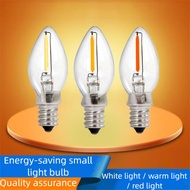[110V/220V Optional] C7 LED Night Filament Lamp E12 Buddha Lamp Red Light E14 Pointed Bulb 1W Small 