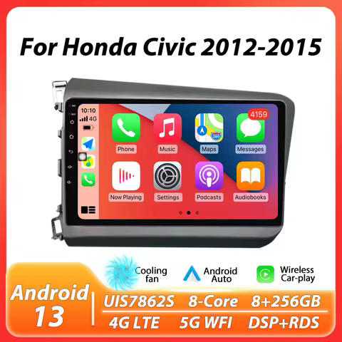 MEKEDE 9inch Car Radio Android 13 For Honda Civic 2012 - 2015 Multimedia Player GPS Navigation Stere
